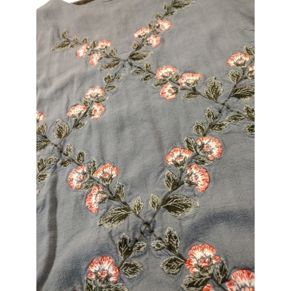 White Stuff embroidered linen blend top - Picture 5 of 12